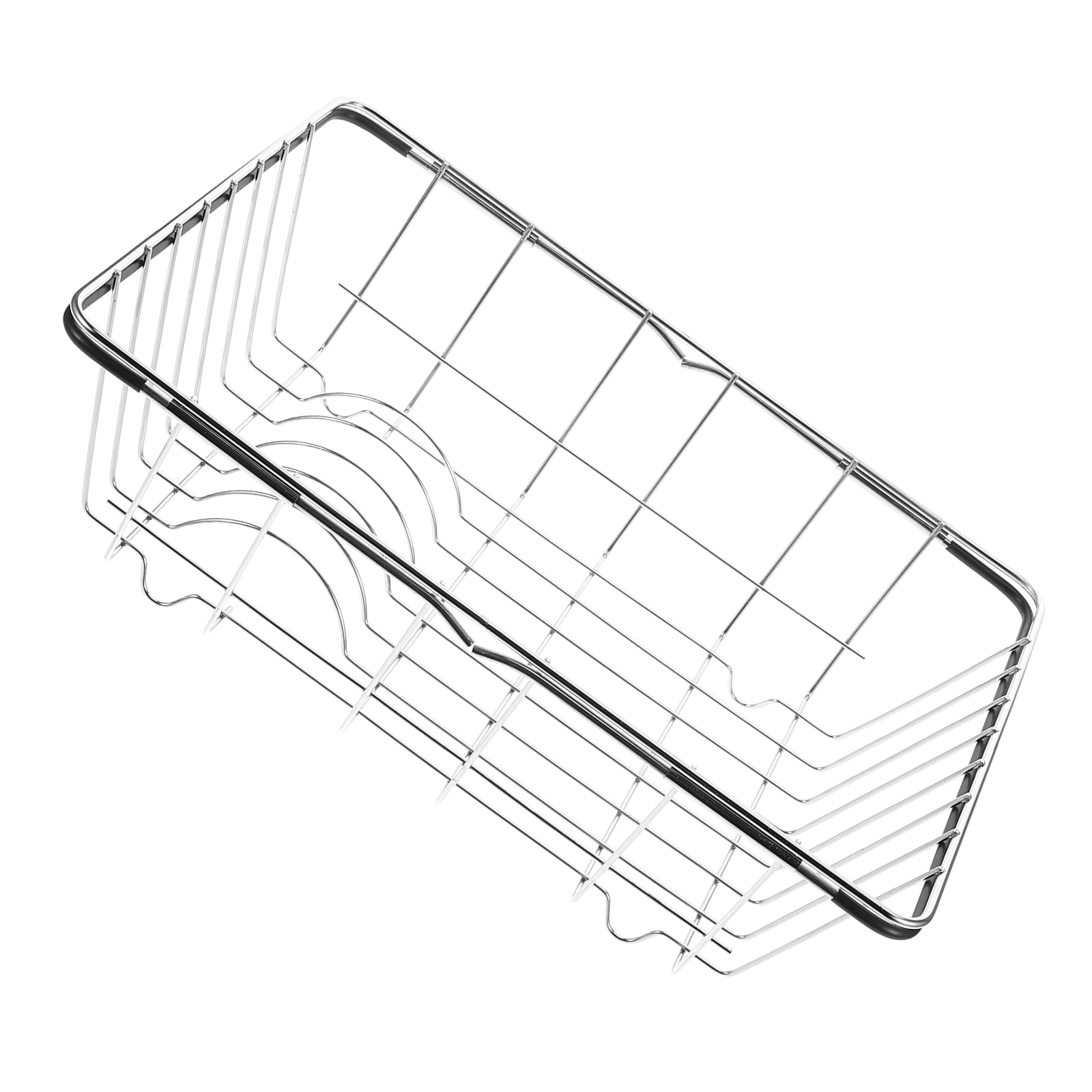 FRCOLOR Stainless Steel In-Sink Dish Rack Extendable Design Expandable in Sink Dish Drying Rack Adjustable Sink Dish Drainer Drying Rack