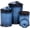 Blue & Black, variant on Ceramic  Storage Jar Sets: Container with Air Tight Ceramic Lid for Flour/Sugar/Rice/Coffee/Cookies/Candy - Seal Damp-proof Canister for The Kitchen - Set of 3 (Gray)