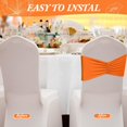 thumbnail image 4 of 150 Pcs Spandex Chair Sashes Bows Bands Chair Covers Decorations Elastic Ribbon Seat Ties for Wedding Birthday Party Banquet Hotel Events Ceremony(Orange), 4 of 14