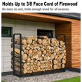 thumbnail image 4 of Artibear Firewood Rack Stand 6ft Heavy Duty Logs Carrier Holder for Outdoor Indoor Fireplace, Matte Black, 4 of 7