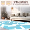 thumbnail image 2 of ODIKA 3'x5' Machine Washable Non-Slip Area Rug, Big Cat Camo High Traffic Rug, Blue, 323029, 2 of 7
