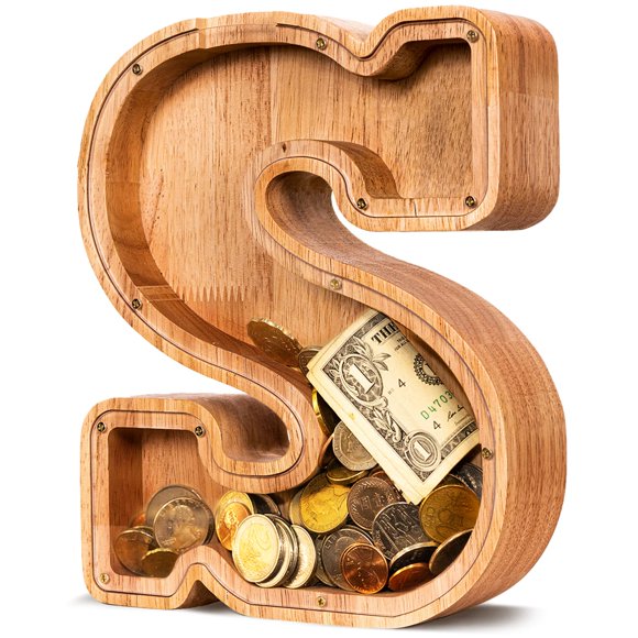 Caja de ahorros para cartas personalizada de madera Money Bank ELX