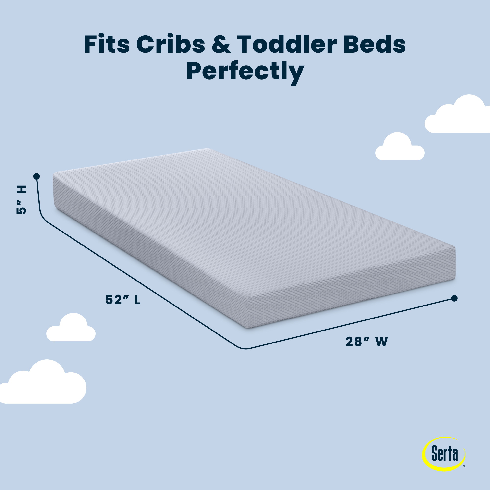 Serta SleepTrue Sparkling Sky Crib and Toddler Mattress photo 8