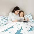 thumbnail image 5 of Feelyou Marine Shark Animal Full Size Comforter Sets, Cartoon Stars Kid Bedding Sets, 3pcs, 5 of 8