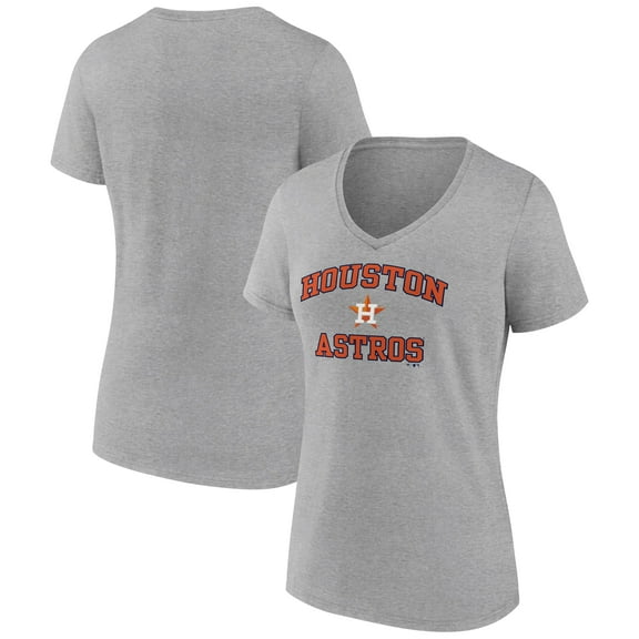 Women's Gray Houston Astros Heart and Soul V-Neck T-Shirt