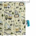 thumbnail image 2 of Shower Curtain for Bathroom Cartoon Tractor Green Digger Shovel Waterproof Bath Curtains Shower Curtains with Hooks,Cute Truck Car Themed Bathroom Curtain Privacy Drapes for Bathtubs Toilet 72x72in, 2 of 9