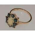 thumbnail image 2 of LBG British Made 18k Rose Gold Natural Opal & London Blue Topaz Womens Statement Ring - 33 size options - Size, 2 of 5