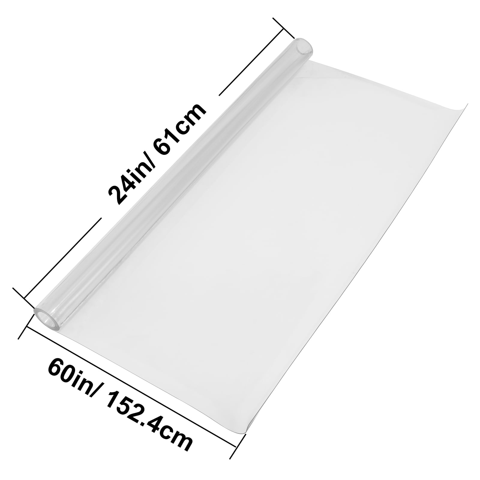 BENTISM Clear Desk Cover Protector, 24 x 60 inch, 1.5 mm Thick Plastic Clear Desk Pad Mat, Rectangle Waterproof Table Top Protector, Scratch Proof and Easy Cleaning for Office Dresser Night Stand