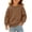Brown, variant on Tranfacy Kids Girls 0 to 4 Years Fall Hoodless Sweatshirts Solid Raglan Sleeve Long Sleeve Round Neck Casual Pullover Tops
