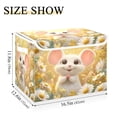 thumbnail image 3 of Storage Box With Lid 16.5x12.6x11.8In Lidded Home Storage Bins Foldable Stacked Household Storage Box Cute White Mouse, 3 of 7