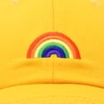 thumbnail image 5 of DALIX Rainbow Baseball Cap Womens Hats Cute Hat Soft Cotton Caps in Gold, 5 of 7