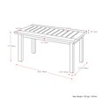 thumbnail image 2 of CorLiving Miramar Solid Hardwood Outdoor Slat Top Coffee Table, White, 2 of 7