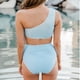 thumbnail image 5 of Conjunto de ropa de playa con estampado de bikini y traje de baño dividido con un hombro y lazo sexy para mujer Fridja  nalpqowj22631, 5 of 8