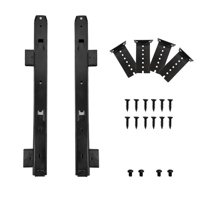 FRMSAET Heavy Duty 12/14/16/18 pulgadas de espesor Construcción de acero Rodamiento de bolas Teclado Diapositivas Teclado Cajón Diapositivas Bandeja Accesorios Gabinete Muebles Hardware Rieles (16 pul