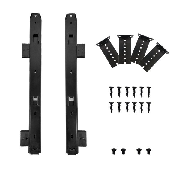 FRMSAET Heavy Duty 12/14/16/18 pulgadas de espesor Construcción de acero Rodamiento de bolas Teclado Diapositivas Teclado Cajón Diapositivas Bandeja Accesorios Gabinete Muebles Hardware Rieles (16 pul