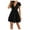 Black summer dress for women, variant on Summer Dresses for Women Tie Front Elastic Waist Ruffle Swing Party Formal Dresses Short Sleeve V-Neck Solid Mini 2024 Casual Dress Hot Pink s Under $5