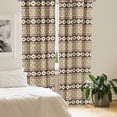 thumbnail image 3 of Ambesonne Aztec 4-Panel Curtains, Mexican Lines and Triangles, 56"x63", Mustard Cocoa, 3 of 4