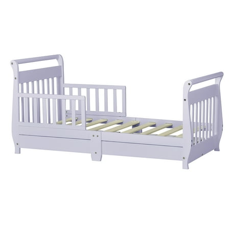 Dream On Me Toddler Sleigh Bed with Storage, Multiple Finishes