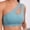 Light Blue, variant on Blmnix High Support Bra for Women Sports Bras Push Up Bra Bras Standard Straps One Shoulder Pink Wireless Bras for Women