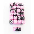 thumbnail image 2 of Black and Pink Gemini Dice with White Pips D6 16mm (5/8in) Bulk Pack of 50 Wondertrail, 2 of 2