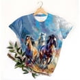 thumbnail image 4 of BOOMNY Womens Horse Racing Short Sleeve Tshirts Crew Neck Graphic Workout T-Shirts Summer Tee Tops for Women, 4 of 4