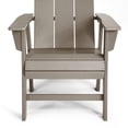 thumbnail image 3 of WestinTrends Ashore Outdoor Patio HDPE Plastic Modern Adirondack Dining Chair, Weathered Wood, 3 of 16