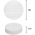 thumbnail image 1 of FMSHPON Gray White Wood Board Set of 4 Round Coaster for Drinks, Absorbent Ceramic Stone Coasters Cup Mat with Cork Base for Home Kitchen Room Coffee Table Bar Decor, 1 of 5