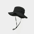 thumbnail image 2 of ZQUUVOU Sun Hat for Men Women Waterproof Quick Dry Bucket Hats Solid Color Packable Foldable Rain Sun Hat Lightweight Hiking Hat Black, 2 of 4
