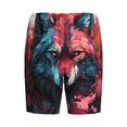 thumbnail image 4 of Picia Red Flame Wolf Head Pajama Shorts for Men, Men's Pajama Bottoms, Sleepwear,Short Pajama Pants-XX-Large, 4 of 9