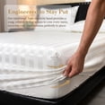 thumbnail image 4 of Unique Bargains Fitted Polyester Satin Strip Bed Sheets Wear Resistant 39.0"x74.8" White, 4 of 5