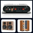 thumbnail image 5 of Amplificador de Potencia -838 HiFi de 2.1 Canales, Amplificador de Sonido de Graves Estéreo de 80 W X 2 con Salida de Subwoofer, Amplificador de Audio para el Hogar, Color Negro, 5 of 5