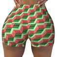 thumbnail image 2 of Goofa Geometric Watermelon Printed Workout Shorts Women Seamless Scrunch Butt Lifting High Waisted Gym Booty Shorts Elastic Workout Shorts-Medium, 2 of 8