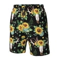 thumbnail image 4 of Salouo Sunflower Skull Boho Pattern Swim Trunks for Men,Men's Hawaiian Bathing Suit Swimsuits Quick Dry Swimming Board Shorts Beach Shorts with Pockets-Small, 4 of 6