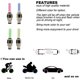 thumbnail image 4 of SZTXJ 20 Pack LED Flashing Tire Wheel Valve Cover Lights for Car Bike Motorcycle Wheel Tires (4 Red, 4 Yellow, 4 Blue, 4 Green, 4 Color), 4 of 5