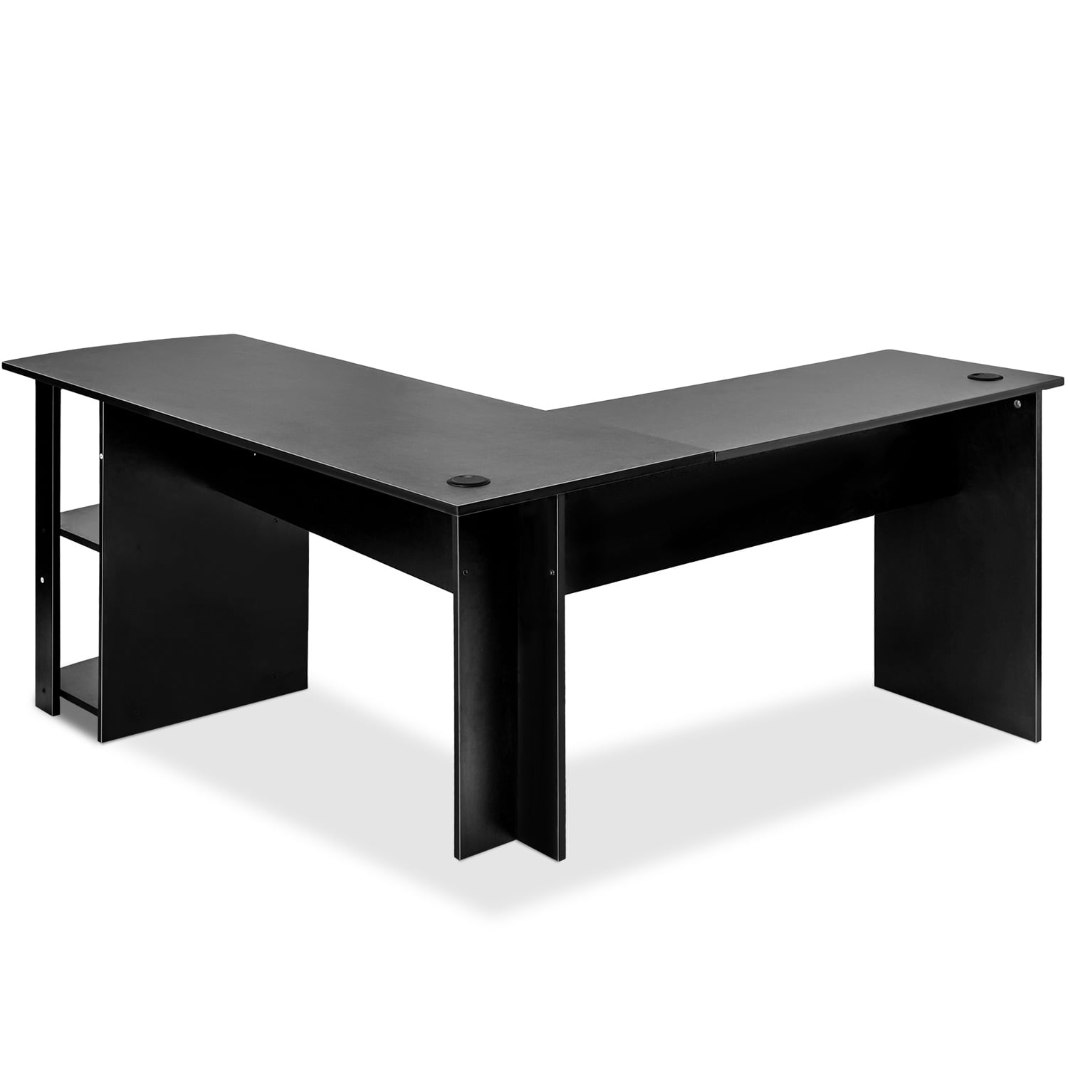 L-Shapped Desk Office with Storage Shelf, PC Table Workstation Writing Table L-Shapped Desk Office with Storage Shelf, PC Table Workstation Writing Table