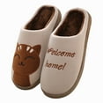 thumbnail image 4 of Winter Cartoon Couple Cotton Slippers Home Wool Slippers Men's Warm Cotton Slippers, 4 of 5