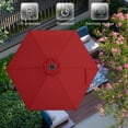 thumbnail image 6 of MASTERCANOPY 7.5ft Solar Patio Umbrella with LED Lights Tilt and Crank, Burgundy, 6 of 7