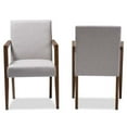 thumbnail image 3 of Baxton Studio Fauteuil à Accoudoirs Rembourré Andrea en Gris Beige (Ensemble de 2), 3 of 6