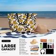 thumbnail image 5 of Wukai Snake And Rose Print Zipper Bag,large Beach Tote Bag,Waterproof Sandproof Bag,Grocery and Picnic Tote Travel Bag, 5 of 5