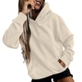 thumbnail image 1 of Pntutb moda mujer manga larga cuello redondo blusa sólida otoño casual pulóver tops sudaderas con capucha Pntutb Pntutb-5314, 1 of 1