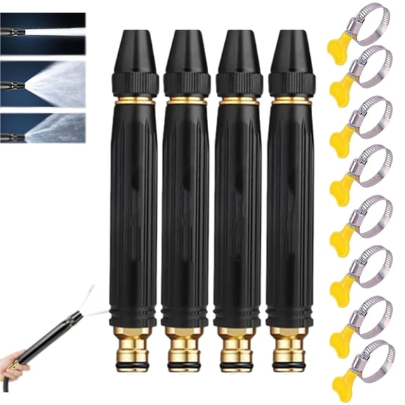 4 PCS High-Pressure Car Wash Water Gun, Upgraded Car Wash Water Gun Garden Hose Sprayer, Adjustable Spray Patterns, for Watering Plants, and Car Washing