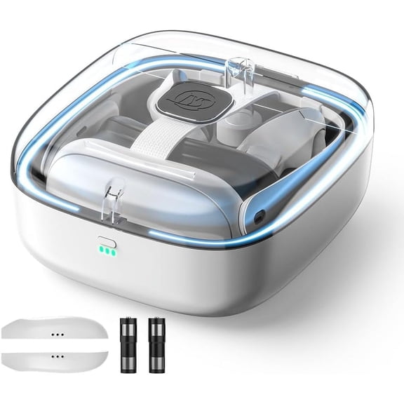 GAEKOL RGB Charging Dock for Meta Quest 3S, VR Charging Station with 2 Batteries Headset Charging Stand with LED Light Controller Charging Dock for Meta Quest 3S Accessories