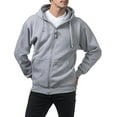 thumbnail image 3 of Pro Club Men's Heavyweight Full Zip Fleece Hoodie, Heather Gray, 7X-Large, 3 of 6