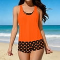 thumbnail image 4 of Nmnitkp 3 Piece Tankinis Swimsuits for Women, Back Cross Tummy Control Swim Bathing Suits, Athletic Plus Size Modest Swimwear, 4 of 5