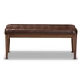 thumbnail image 2 of Baxton Studio Walsh Banc de Salle à Manger en Bois Fini Brun Foncé et Brun, 2 of 8