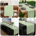 thumbnail image 6 of Sage Green Table Runner 70 Inches Long, Grid Checkered Plaid Gingham Lattice Trellis Kitchen Coffee Dining Table Decoration for Home Party Birthday Wedding Home Decor 13x70 Inches, 6 of 8