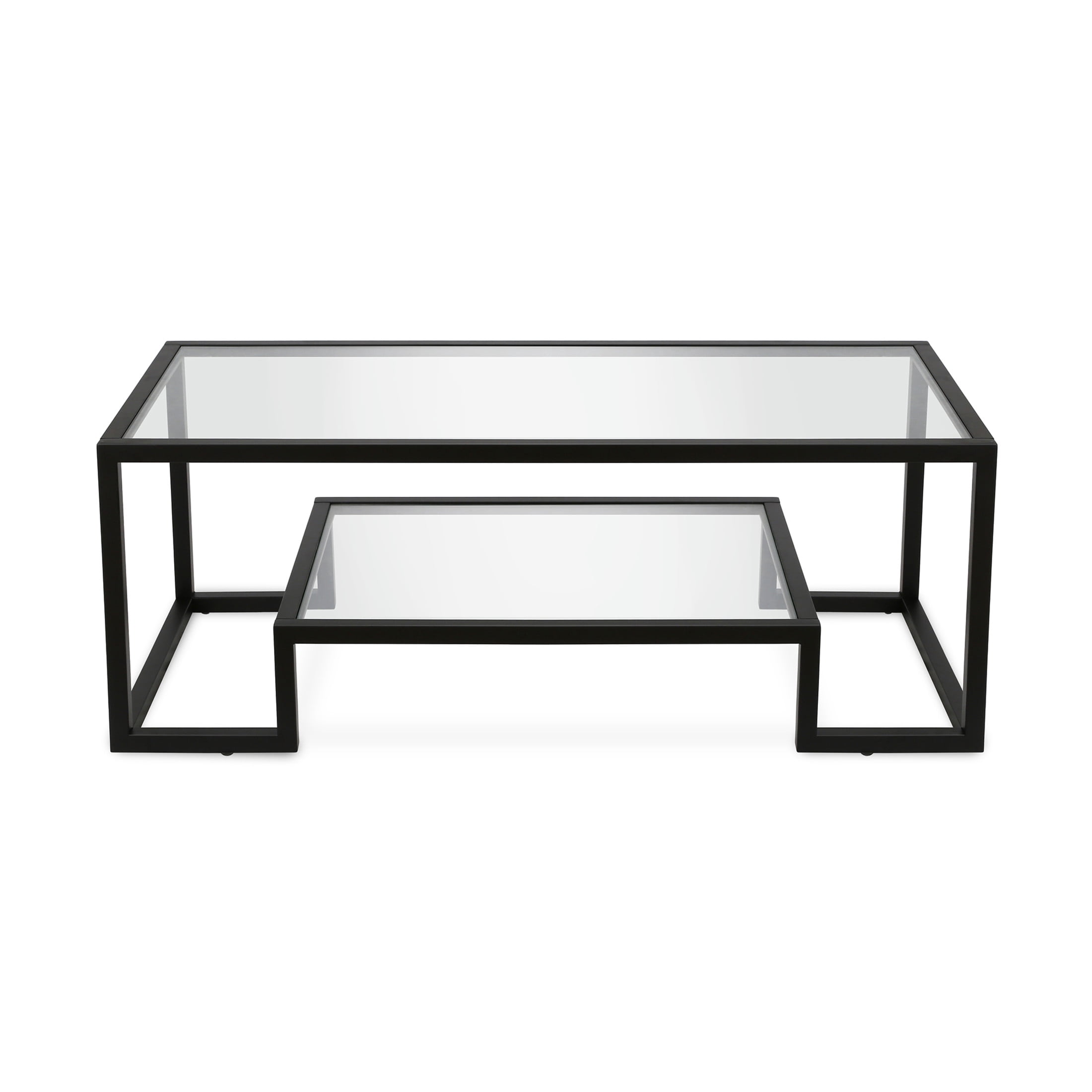 Evelyn&Zoe Athena 45" Wide Rectangular Coffee Table, Blackened Bronze