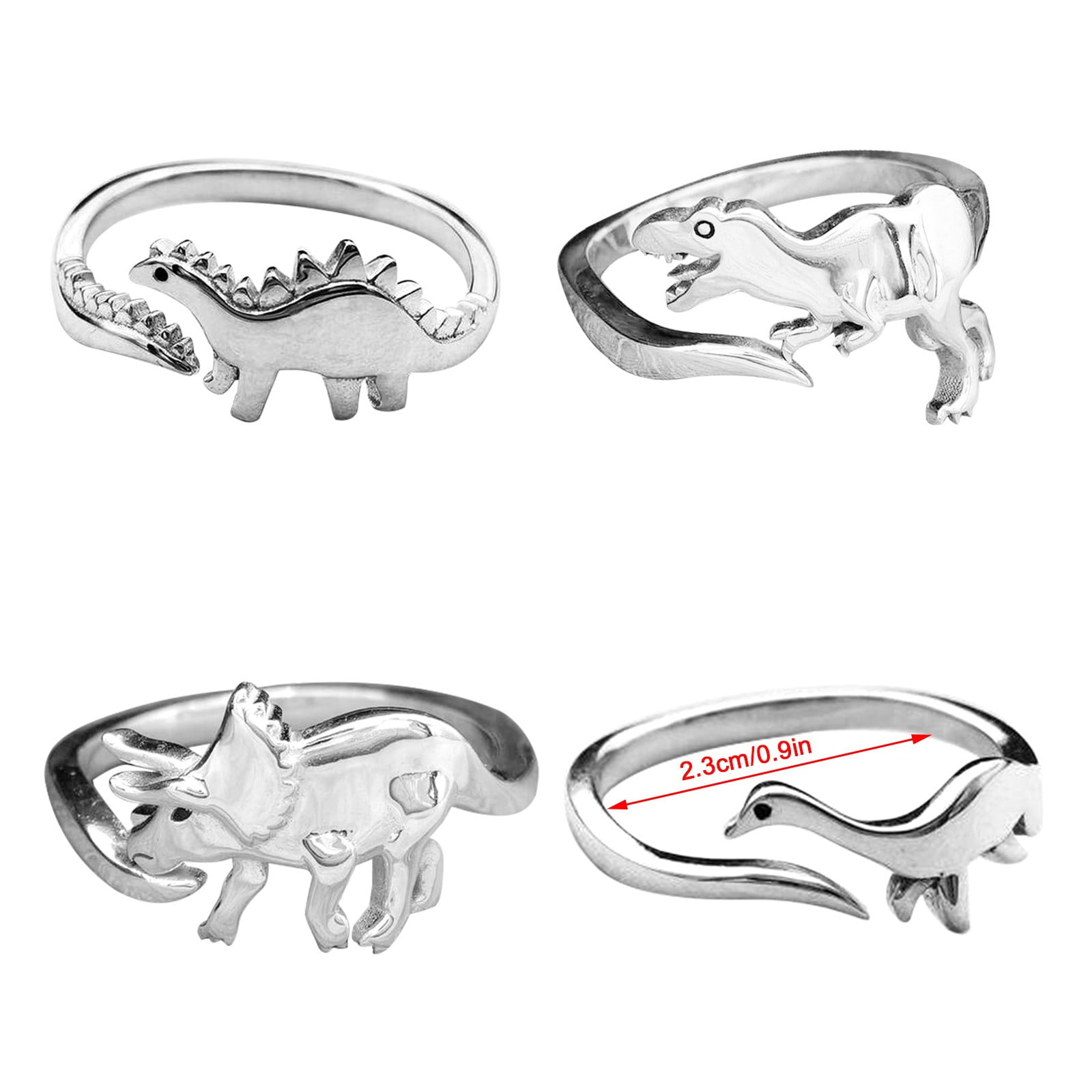 FANCY Matching Dinosaurs Rings Adjustable Open Rings Couple Ring for  Birthday Graduation Anniversary 