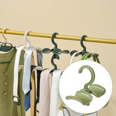 Bag Hook Holder Shelf Hangable Combined Clothes Hanger Durable Hanger for Bedroom Cloakroom Clothes Large and Small Belts Pale Green