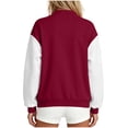 thumbnail image 5 of NominalSnug Bomber Jacket for Women Casual Button down Long Sleeve Jackets Colorblock Lightweight Outwear Coat 2026 Fashion Outfits, 5 of 8